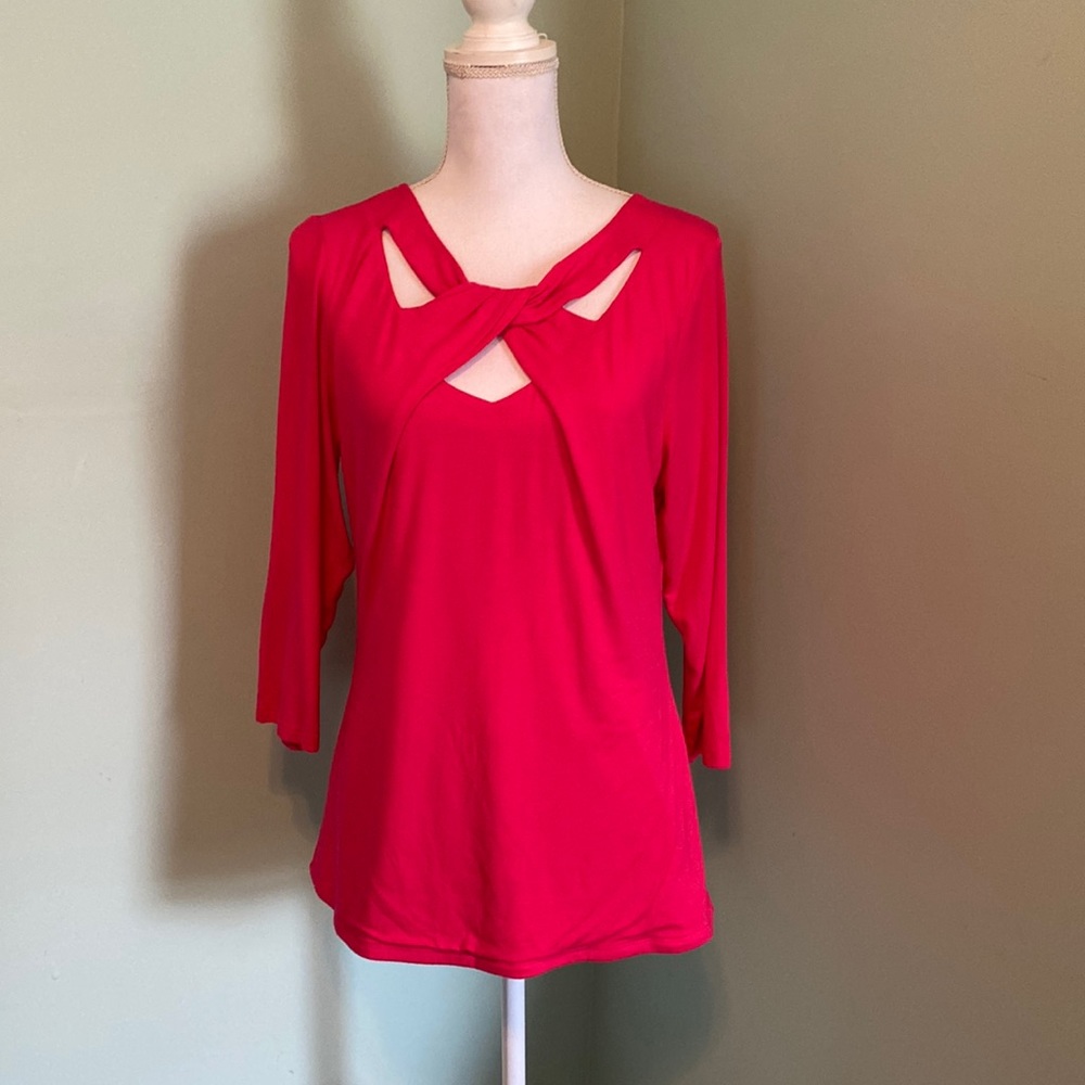 INC Women’s 3/4 length sleeve Fushia Stylish Top